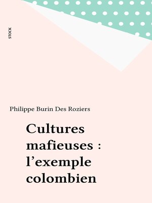 cover image of Cultures mafieuses